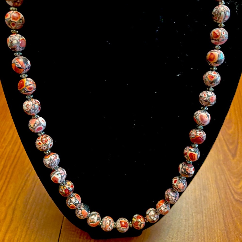 Handcrafted beaded necklace